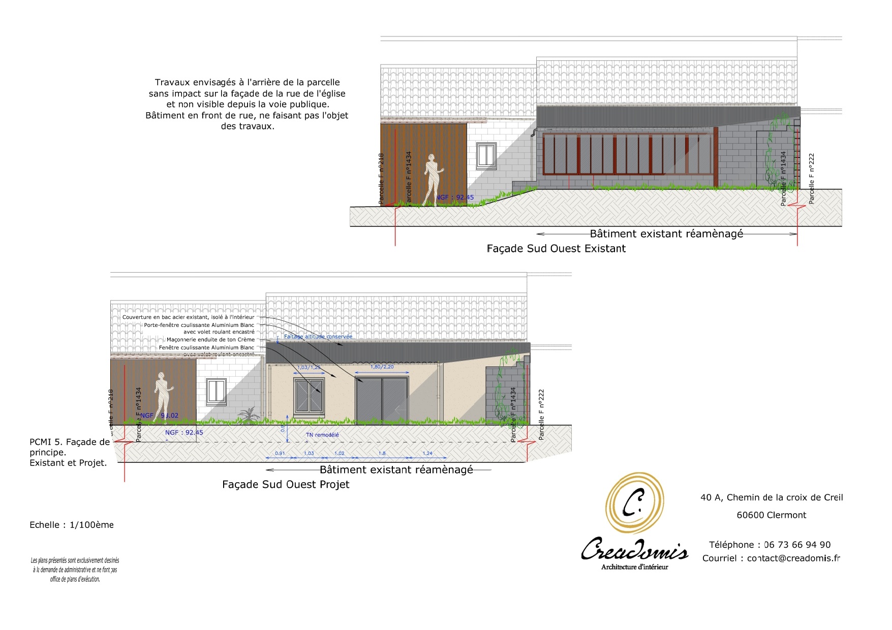 Façade Sud Ouest Projet