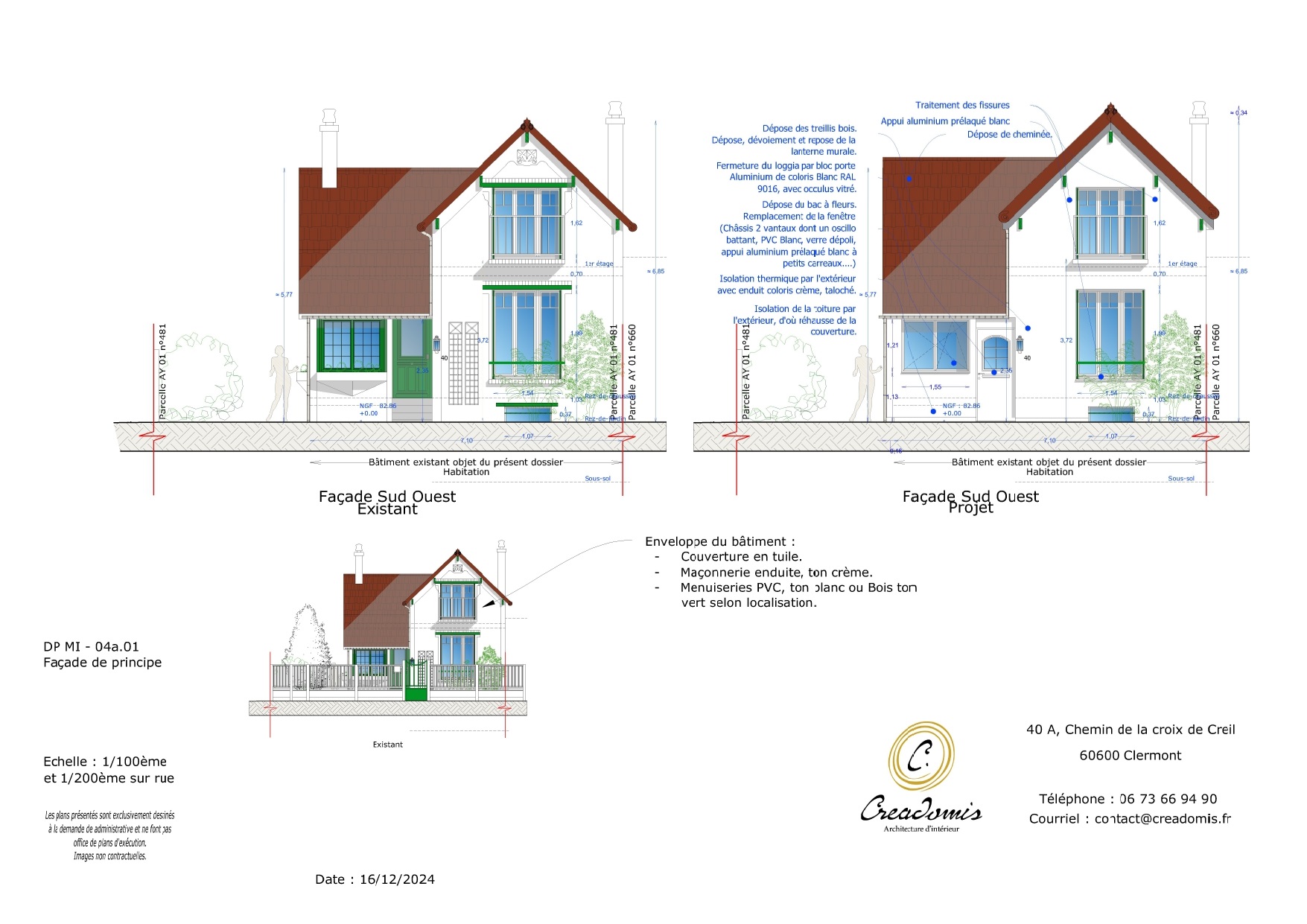 Leveau Céline - Savigny sur Orge - DP MI 04a.01 - Façade Sud Ouest