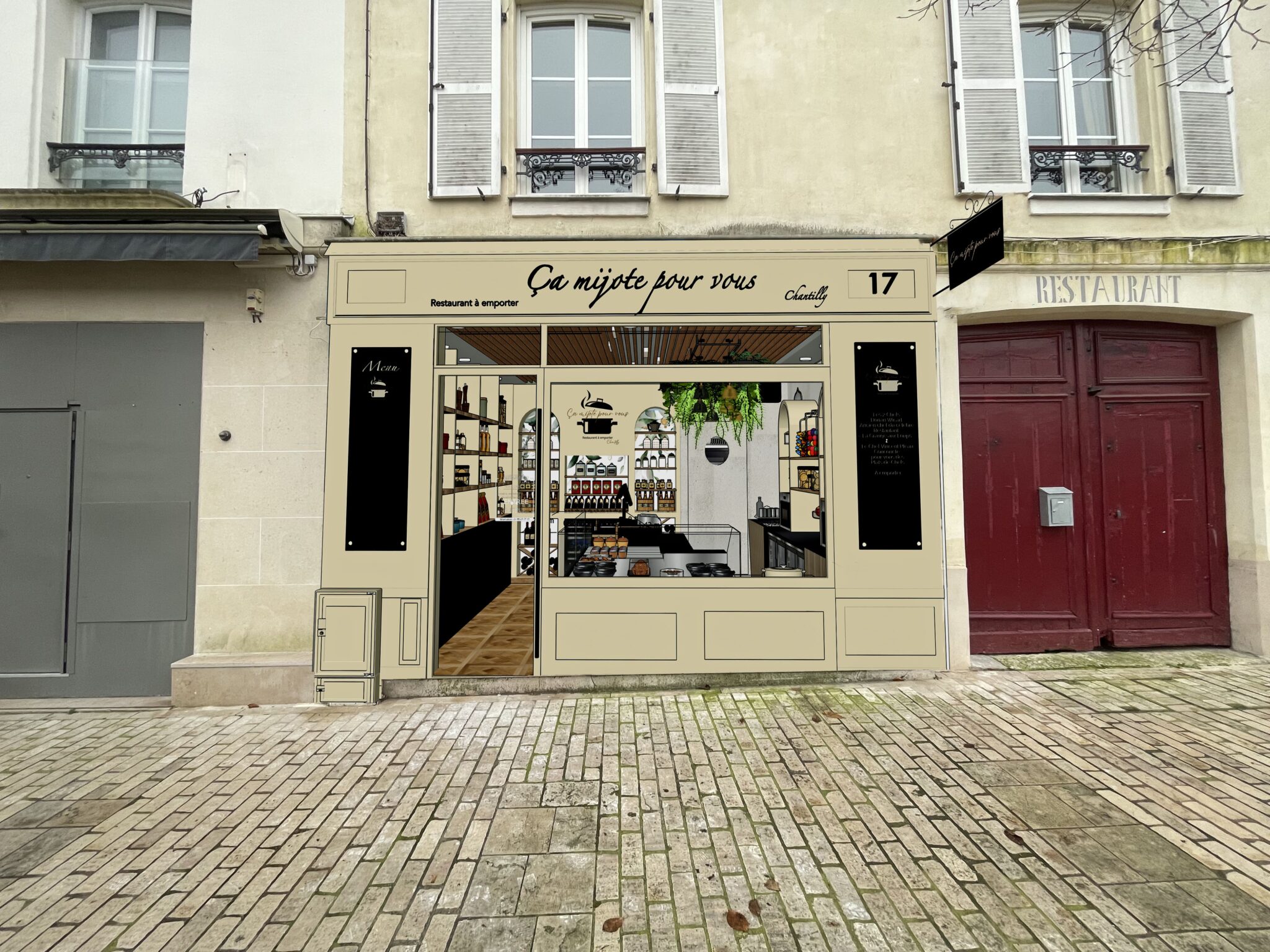 Creadomis - Réaménagement Restauration - Oise - Chantilly - Insertion 1