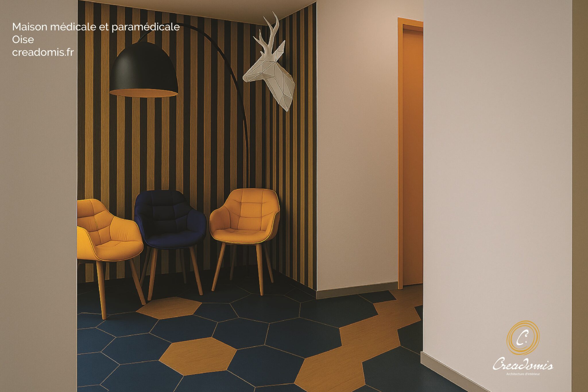 Creadomis - Création ERP Maison médicale - Salle d'attente - Oise - Chevrières - Insertion IA 01 compressée