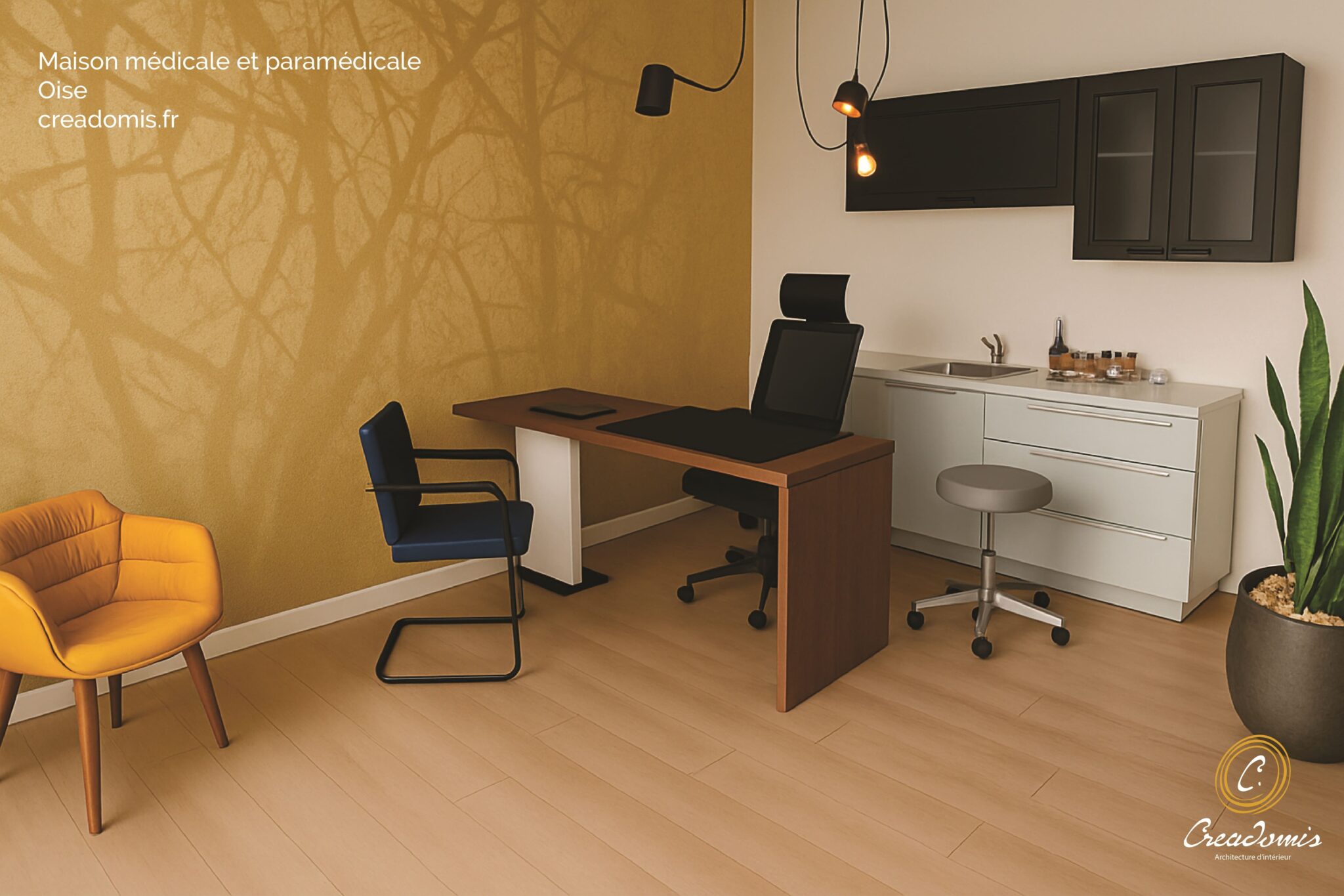 Creadomis - Création ERP Maison médicale - Salle de soin Psychologue - Oise - Chevrières - Insertion IA compressée