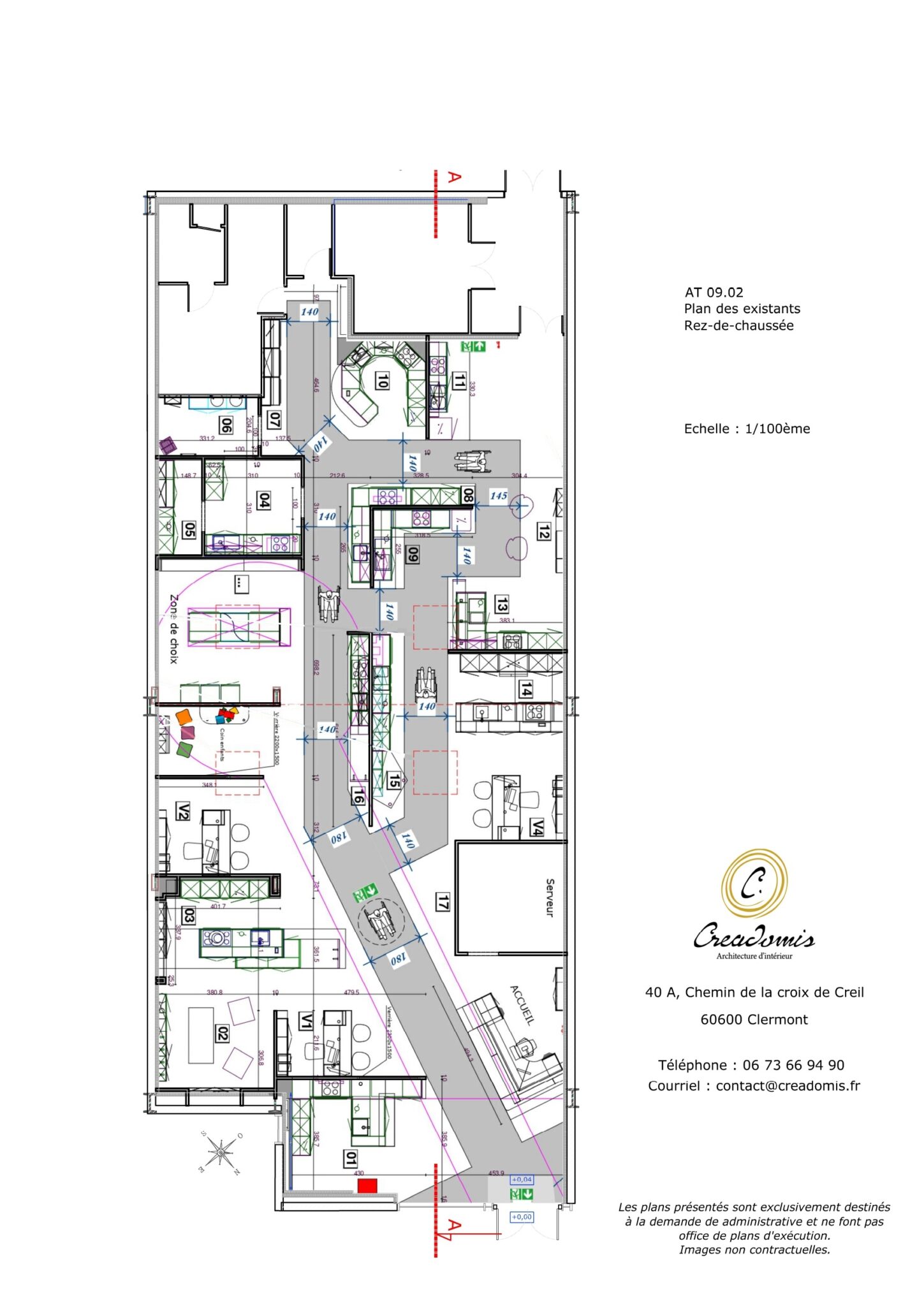 Creadomis - AT d'ERP - Seine Et Marne - Montevrain - Plan Existant