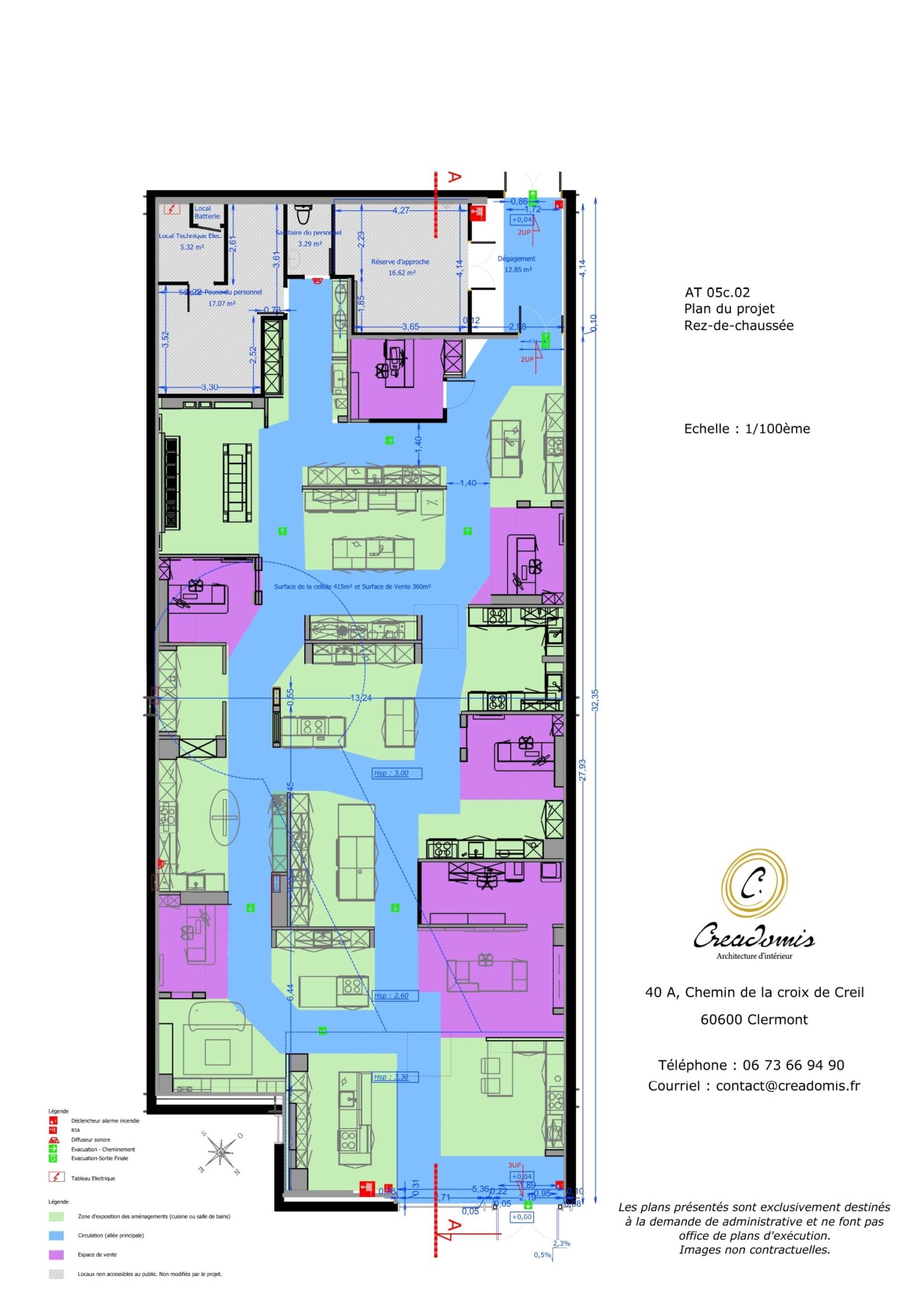 Creadomis - AT d'ERP - Seine Et Marne - Montevrain - Plan SSI de Magasin
