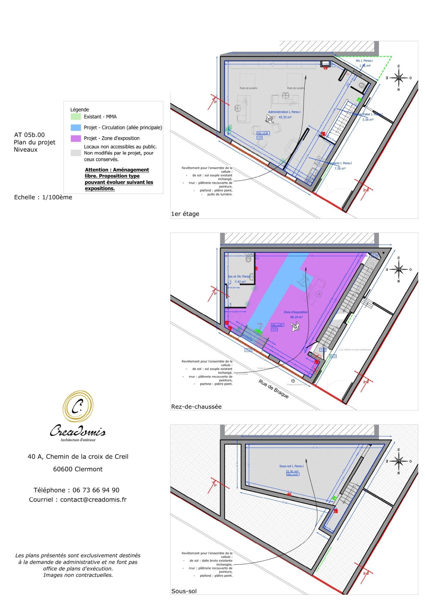 Creadomis - AT d'ERP et AP - Seine Et Marne - OzoirLaFerrière - Plan de Niveau Projet